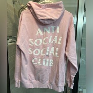 Great Condition! Antisocial Social Club Pink Hooded Sweatshirt- Size Medium